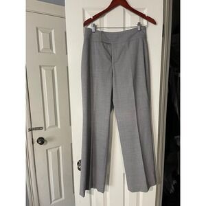 Banana Republic Womans 8 Camden Grey Wool  Stretch Wide Leg Dress Pants Trousers